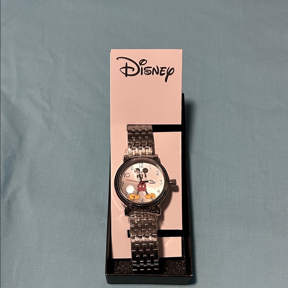 Disney Silver Mickey Mouse Watch nib